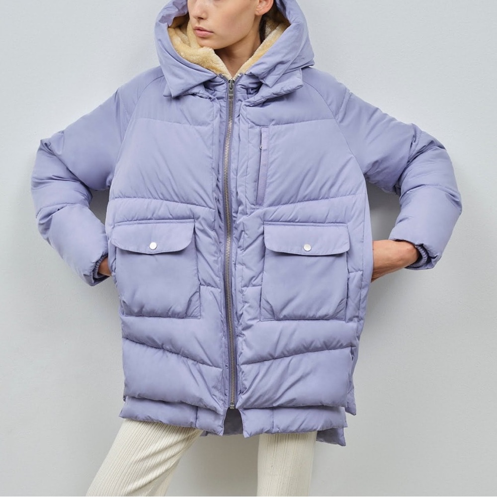 RARE Embassy of Bricks and Logs Women’s Puffer Jacket Lyndon In Lavender size XL